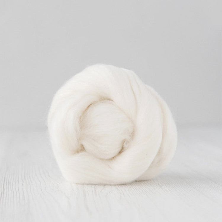 濕氈｜DM101 牛奶白 - 托斯卡尼 19 micron 美麗奴羊毛｜DIY手作/羊毛氈材料