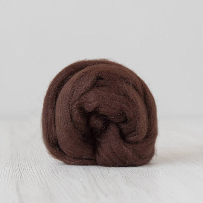 濕氈｜DM114 巧克力 - 托斯卡尼 19 micron 美麗奴羊毛｜DIY手作/羊毛氈材料