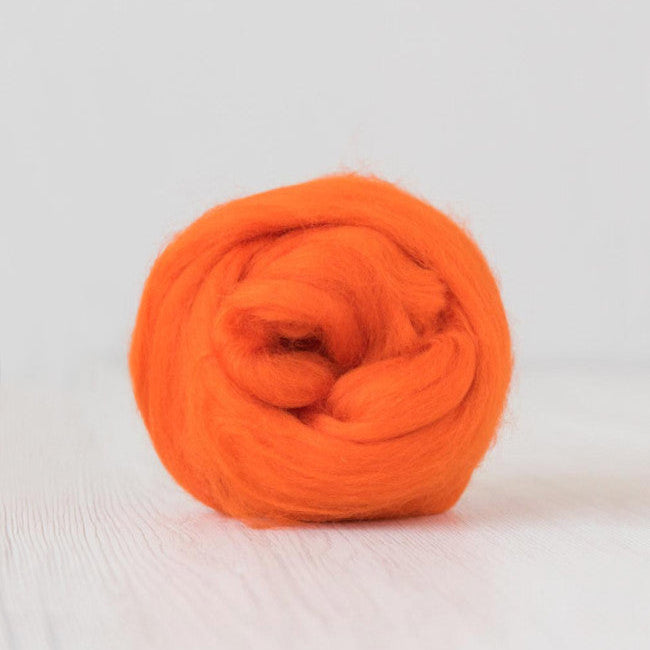 濕氈｜DM211 橙 - 托斯卡尼 19 micron 美麗奴羊毛｜DIY手作/羊毛氈材料