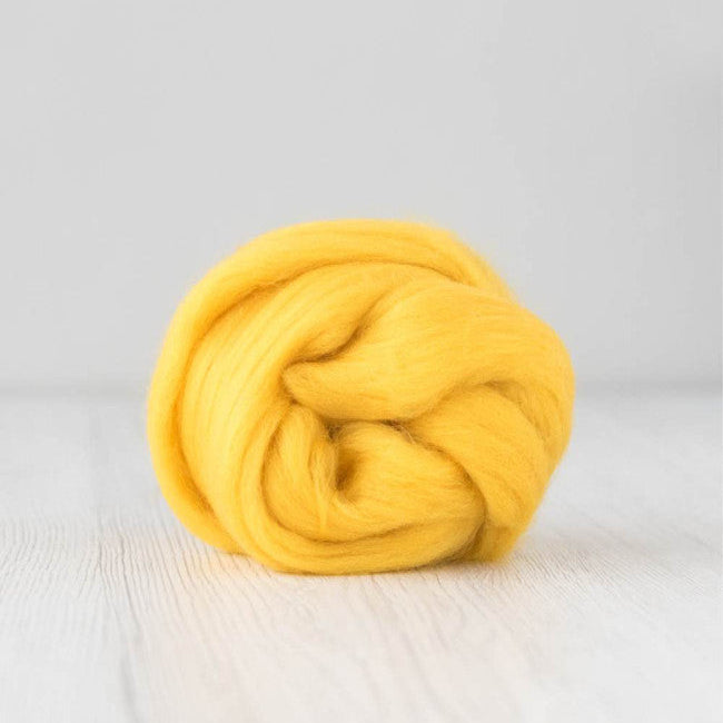 濕氈｜DM501 蛋黃 - 托斯卡尼 19 micron 美麗奴羊毛｜DIY手作/羊毛氈材料