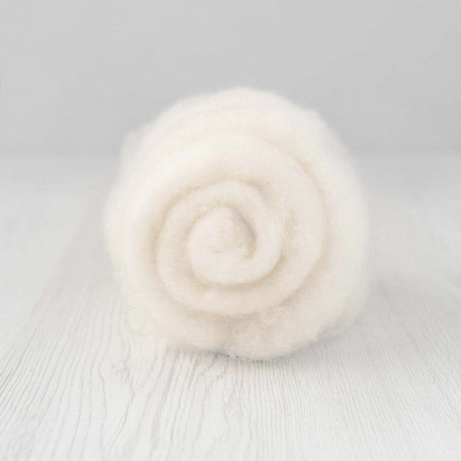 針氈｜DMR000 自然白 - 托斯卡尼 Maori 針氈羊毛｜DIY手作/羊毛氈材料